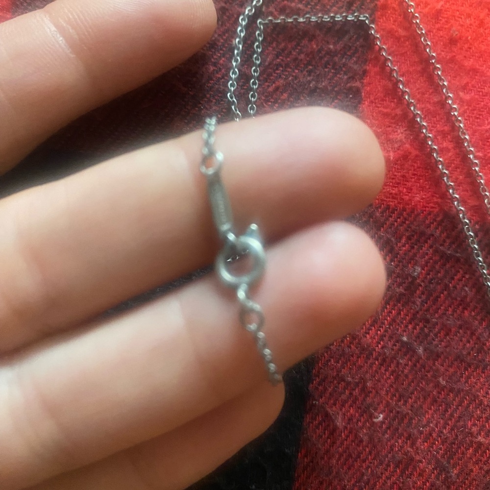 Tiffany & Co. Silver Engraved Pendant Necklace - Picture 4 of 4